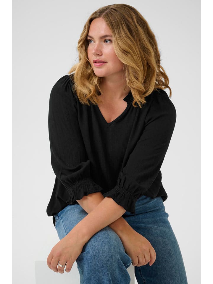 KAFFE curve Bluzka "Kiv" w kolorze czarnym rozmiar: 52