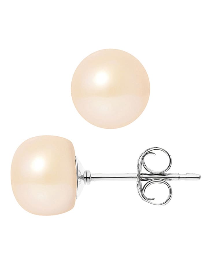 Pearl Addict Kolczyki-wkrętki z perłami w kolorze jasnoróżowym rozmiar: onesize