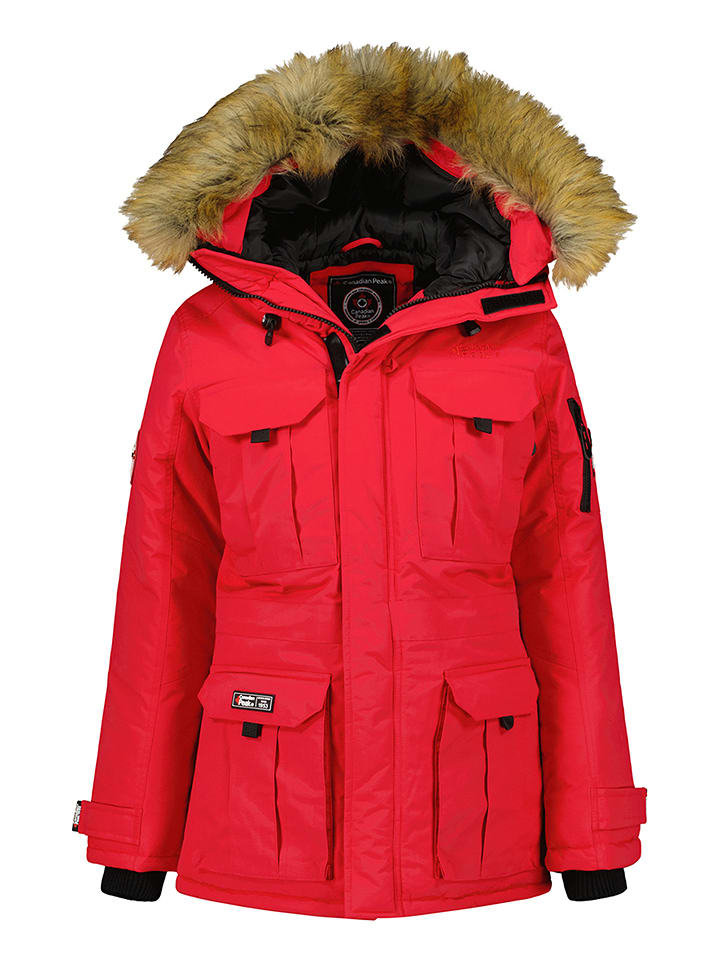 Canadian Peak Parka w kolorze czerwonym rozmiar: S