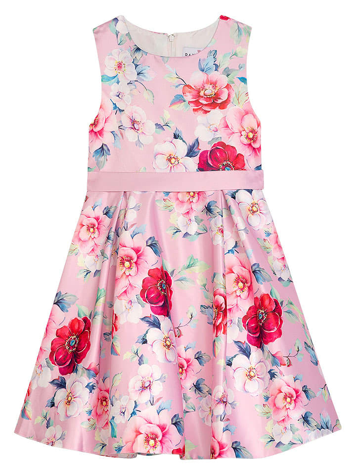 Danamade Sukienka "Dlore" w kolorze czerwono-jasnoróżowym rozmiar: 98