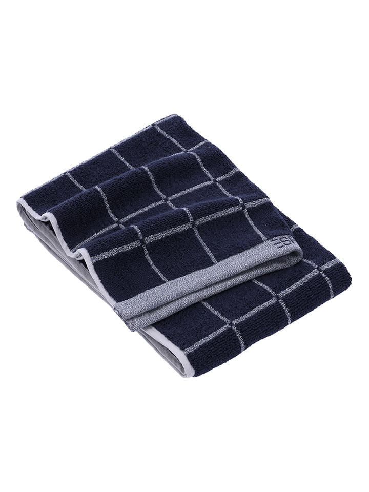 ESPRIT Ręcznik prysznicowy "Melange Cube" w kolorze granatowym rozmiar: 50x100 cm