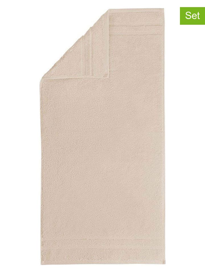 Egeria Ręczniki (3 szt.) w kolorze beżowym dla gości rozmiar: 30x50 cm
