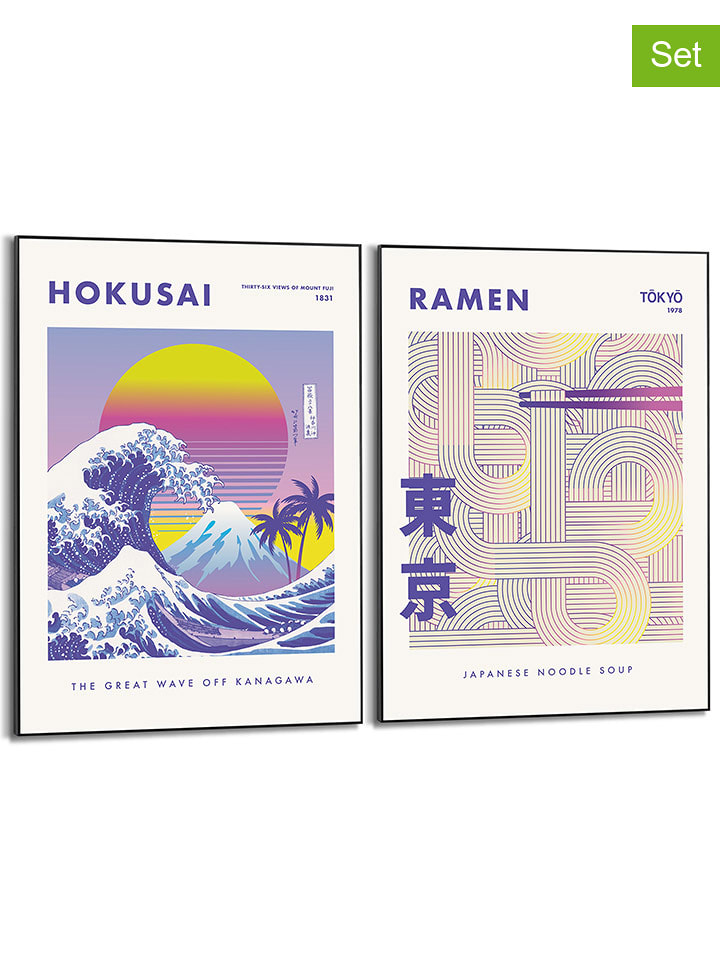 Orangewallz Druki artystyczne (2 szt.) w ramce rozmiar: 50x70 cm