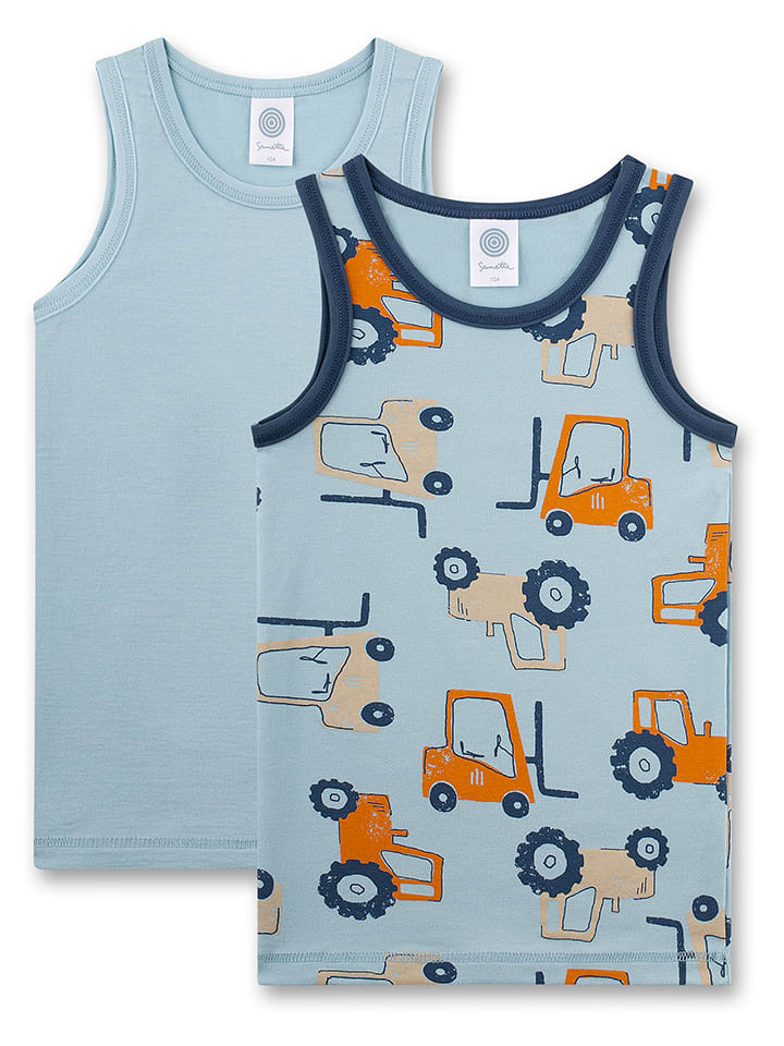 Sanetta Podkoszulki (2 szt.) w kolorze błękitnym rozmiar: 92