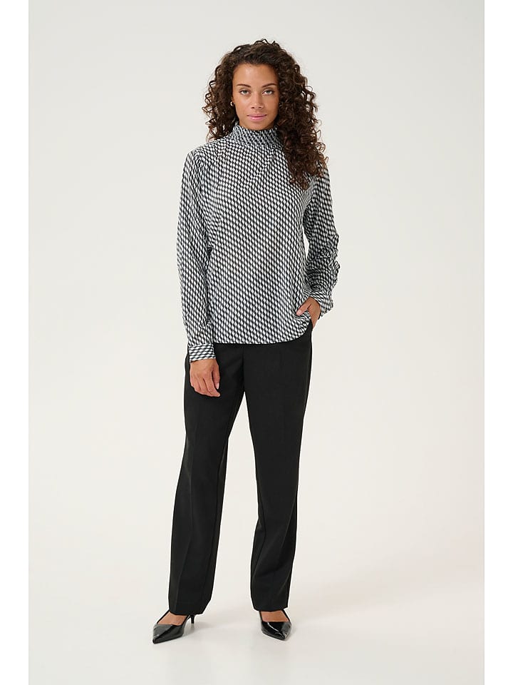 Kaffe Bluzka "Amber" w kolorze czarno-białym rozmiar: 40