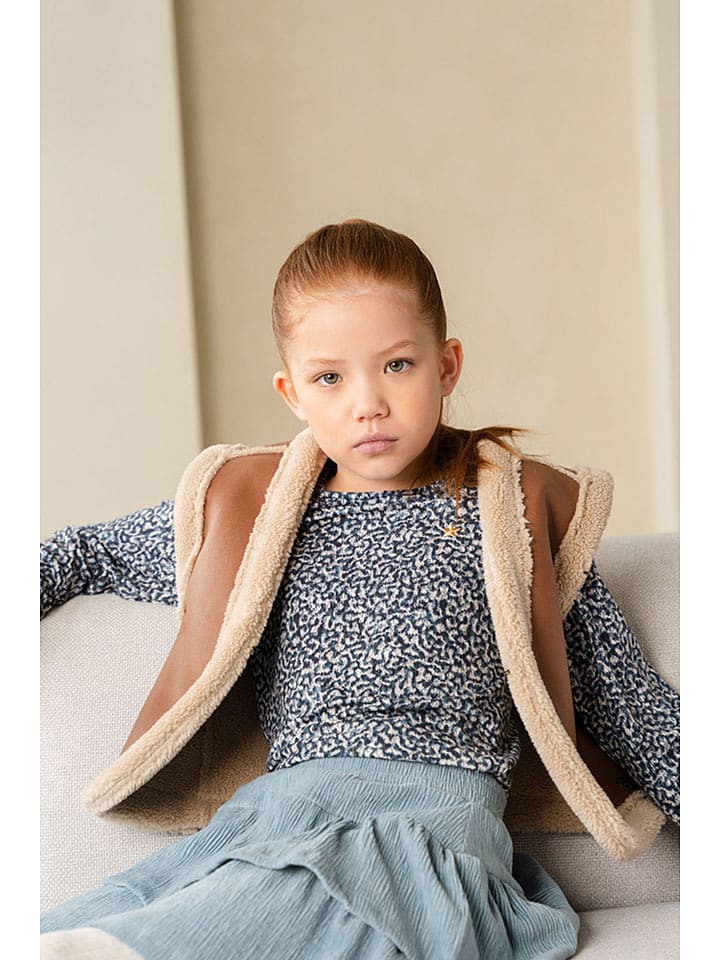 Like Flo Dwustronna kamizelka w kolorze beżowo-jasnobrązowym rozmiar: 128-140