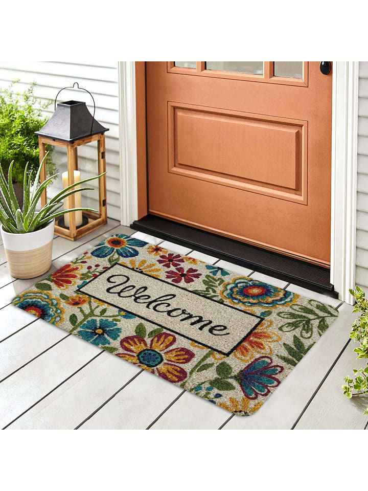 Conceptum Hypnose Wycieraczka w kolorze beżowym ze wzorem rozmiar: 40x70 cm