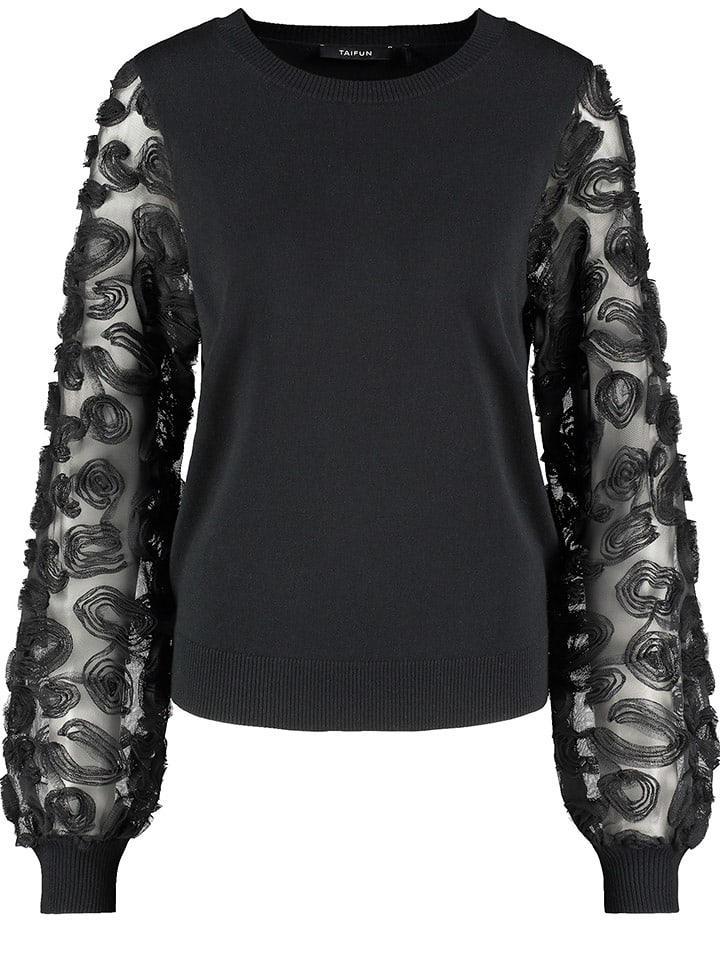 TAIFUN Sweter w kolorze czarnym rozmiar: 34