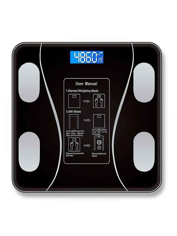 DAM Waga łazienkowa w kolorze czarnym rozmiar: onesize