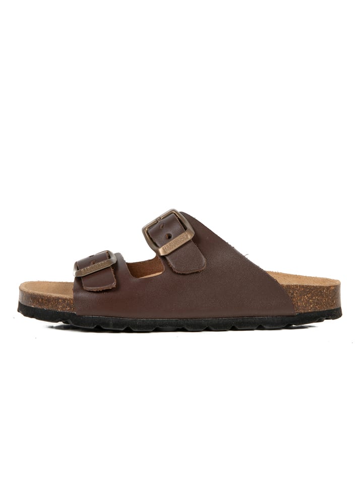 BABUNKERS Family Skórzane klapki w kolorze brązowym rozmiar: 29