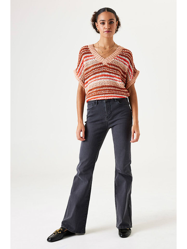 Garcia Sweter w kolorze jasnoróżowo-czerwono-białym rozmiar: S