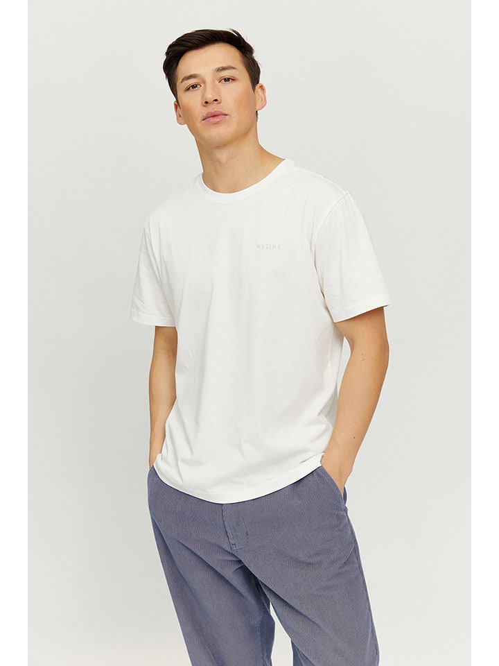 MAZINE Koszulka "Stundon" w kolorze białym rozmiar: M