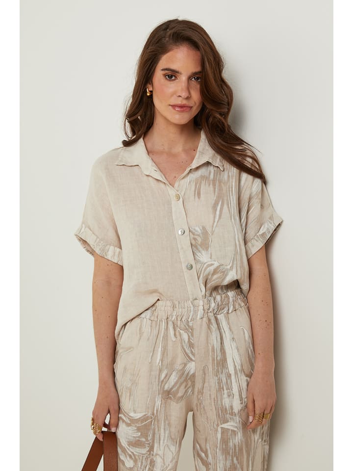 Rodier Lin Lniana bluzka w kolorze beżowym rozmiar: XL/XXL