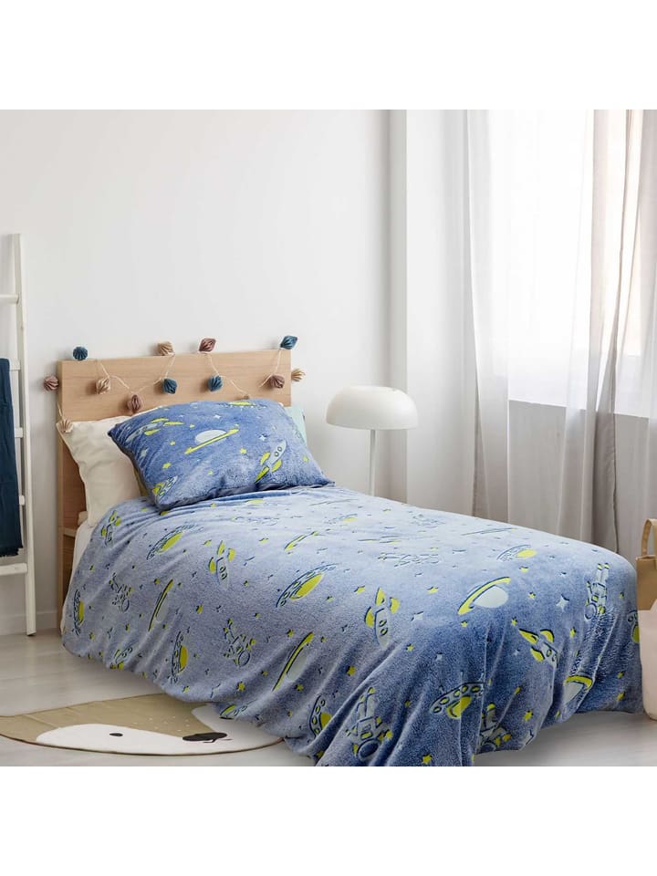 The Home Deco Kids Komplet pościeli renforcé w kolorze niebieskim - 200 x 140 cm rozmiar: onesize