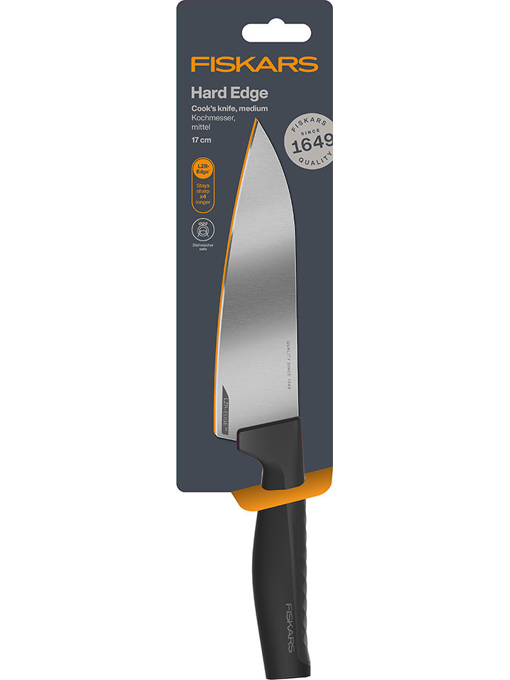 Fiskars Nóż kuchenny "Hard Edge" w kolorze czarnym - dł. 30 cm rozmiar: onesize