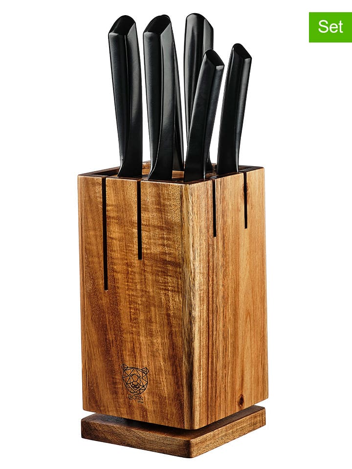 Björn 7-częściowy zestaw noży kuchennych "Jensen Skagen" w kolorze czarnym rozmiar: onesize