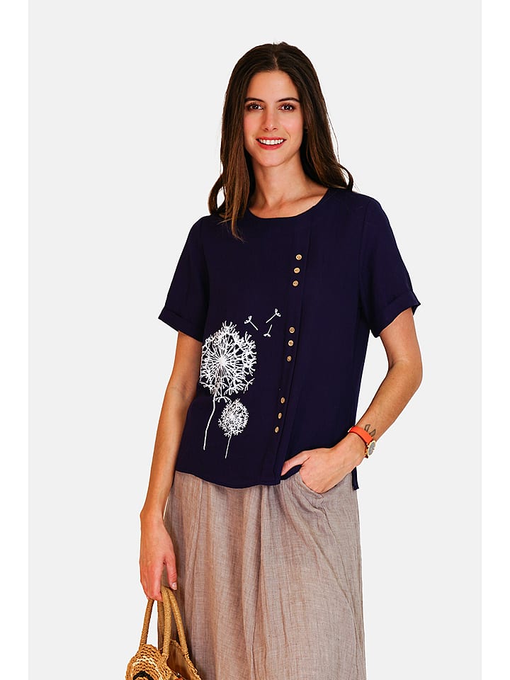 Le Jardin du Lin Koszulka w kolorze granatowym rozmiar: 40