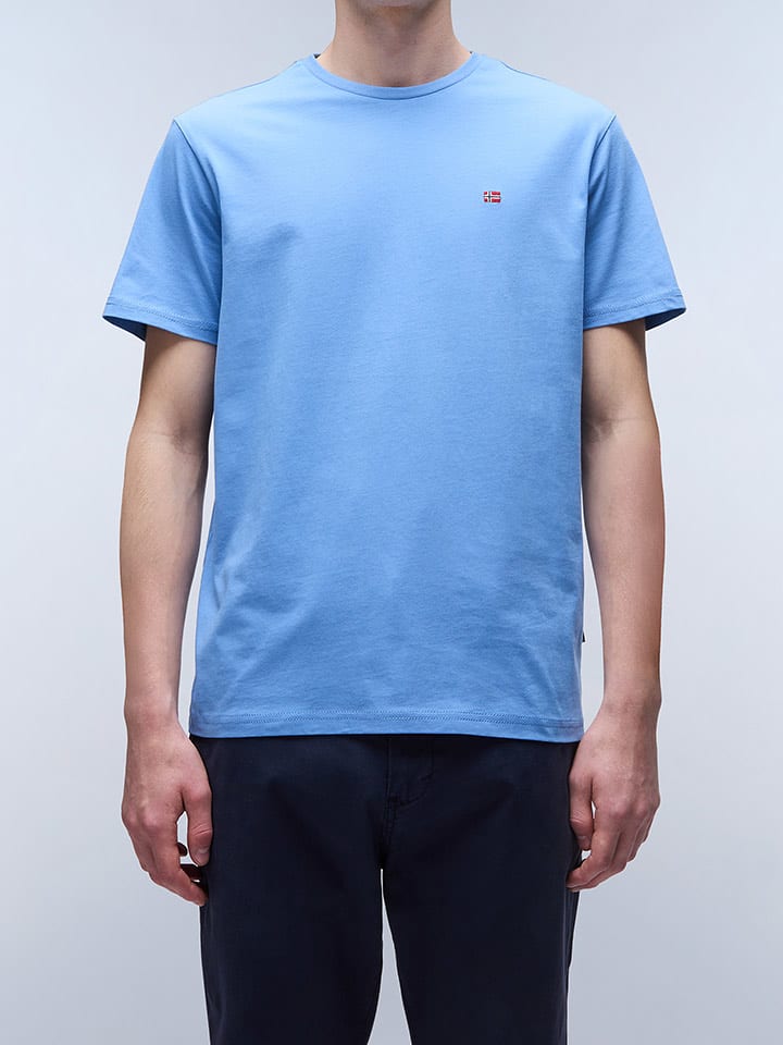 Napapijri Koszulka w kolorze błękitnym rozmiar: XS