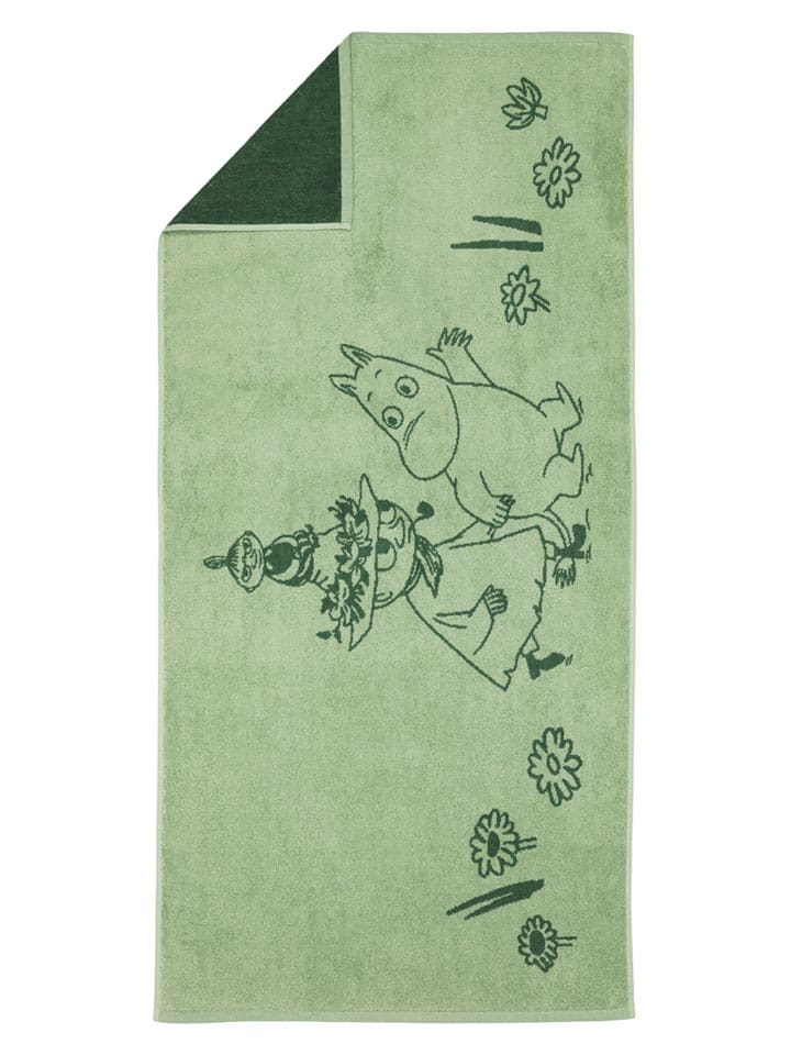 Moomin Ręcznik prysznicowy "Friends" w kolorze zielonym - 140 x 70 cm rozmiar: onesize