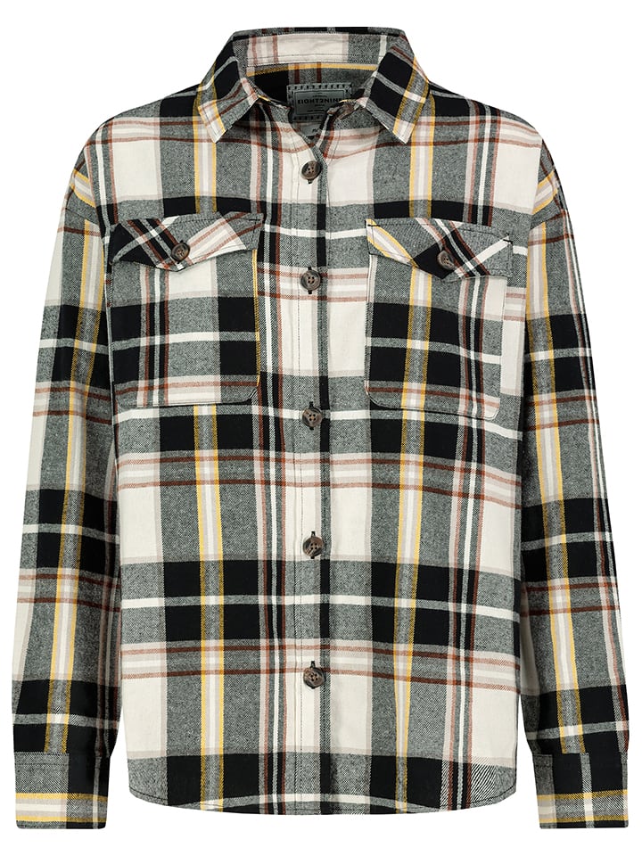 Eight2Nine Koszula w kolorze czarno-kremowo-jasnobrązowym rozmiar: S