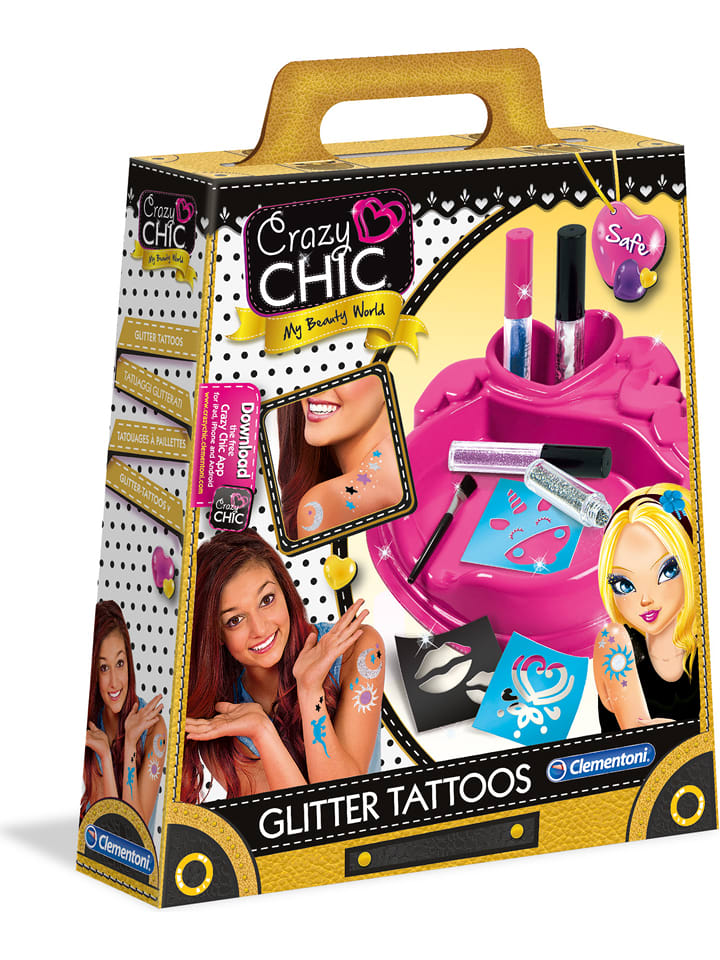 Clementoni Zestaw kreatywny "Glitter-Tattoos" - 6+ rozmiar: onesize