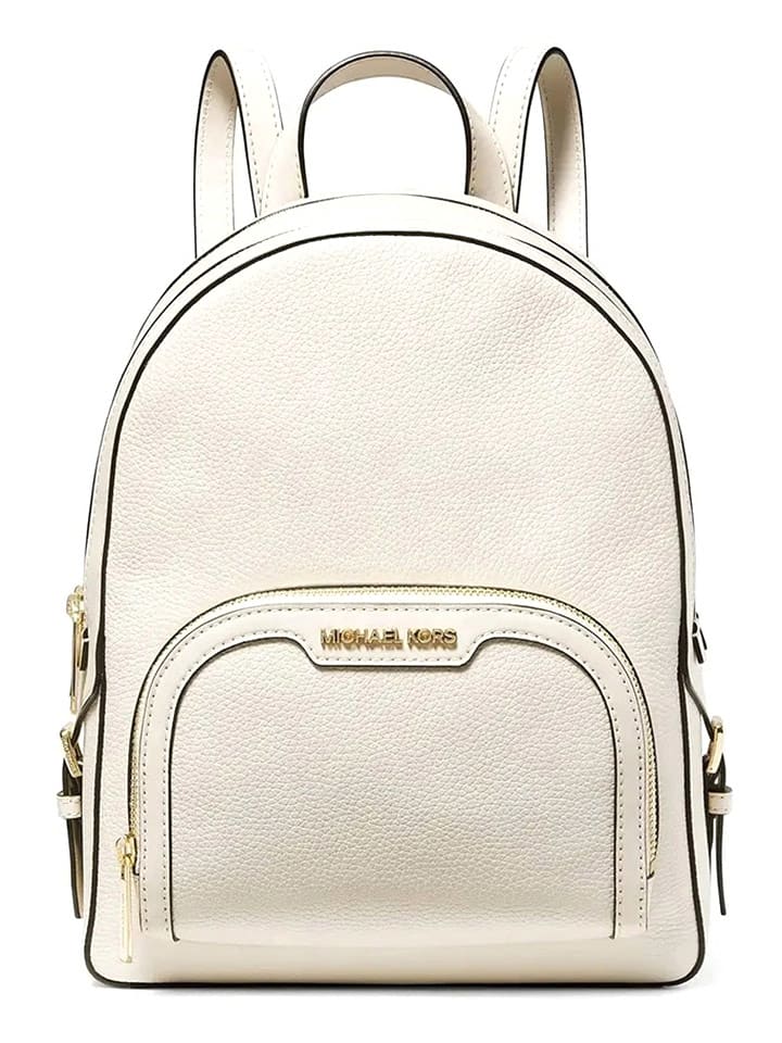 Michael Kors Skórzany plecak w kolorze kremowym - 22 x 30 x 11 cm rozmiar: onesize