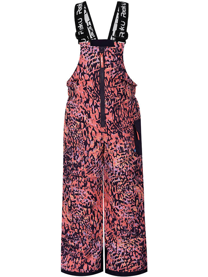 Peek U Spodnie narciarskie "Carina" w kolorze koralowo-czarnym rozmiar: 92