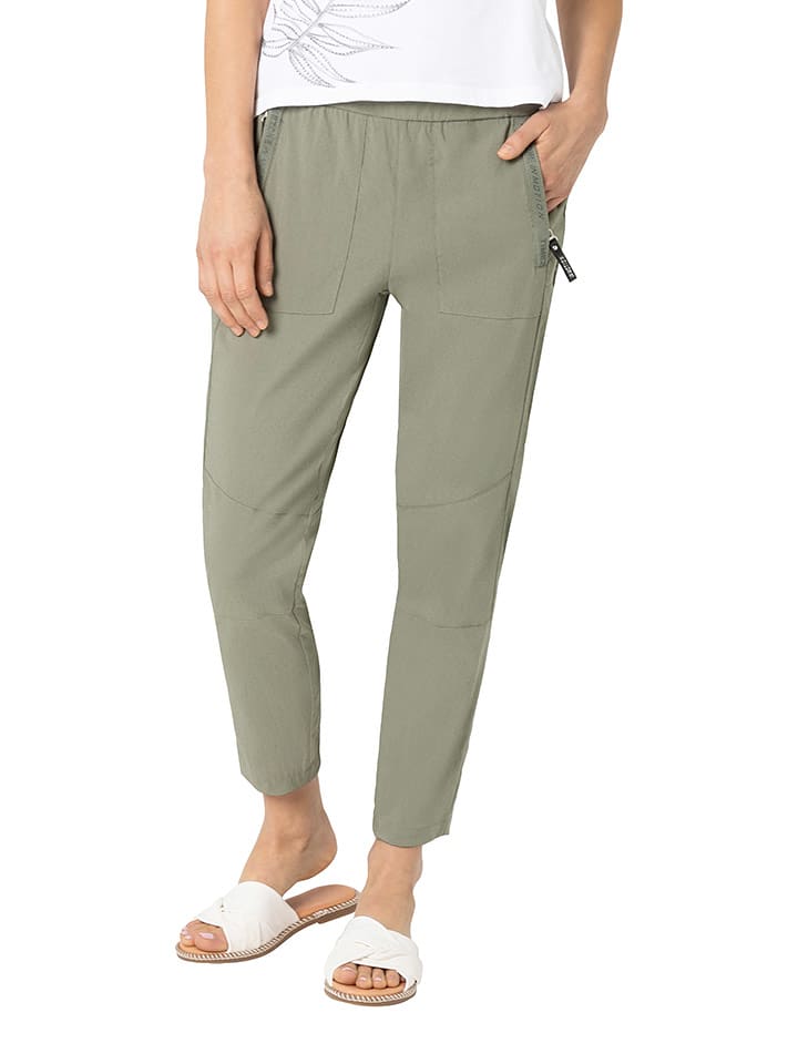 Timezone Spodnie "Suki" w kolorze khaki rozmiar: M