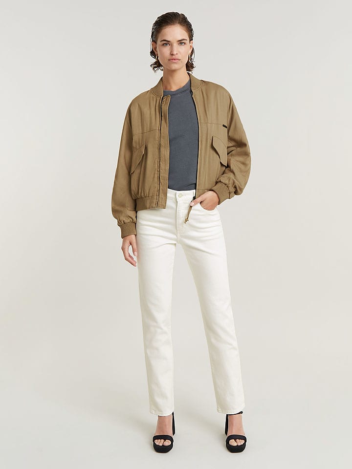 G-Star Dżinsy "Viktoria" - Regular fit - w kolorze kremowym rozmiar: W25/L32