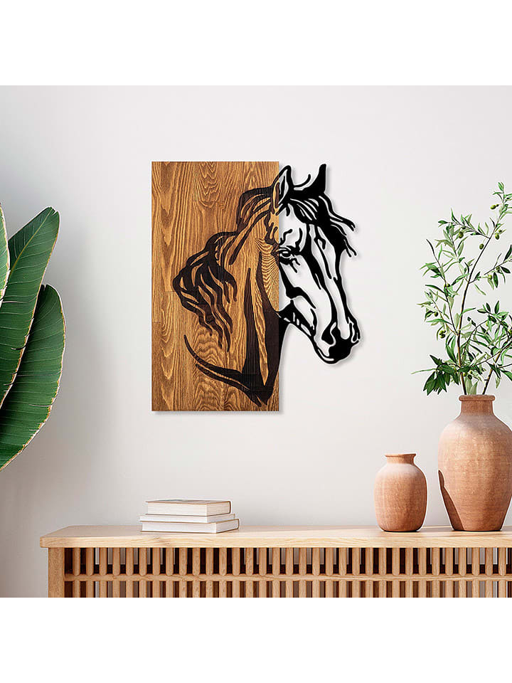 ABERTO DESIGN Dekoracja ścienna "Horse" - 48 x 58 cm rozmiar: onesize