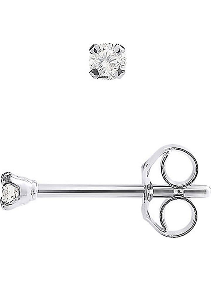 DYAMANT Złote kolczyki-wkrętki z diamentami rozmiar: onesize