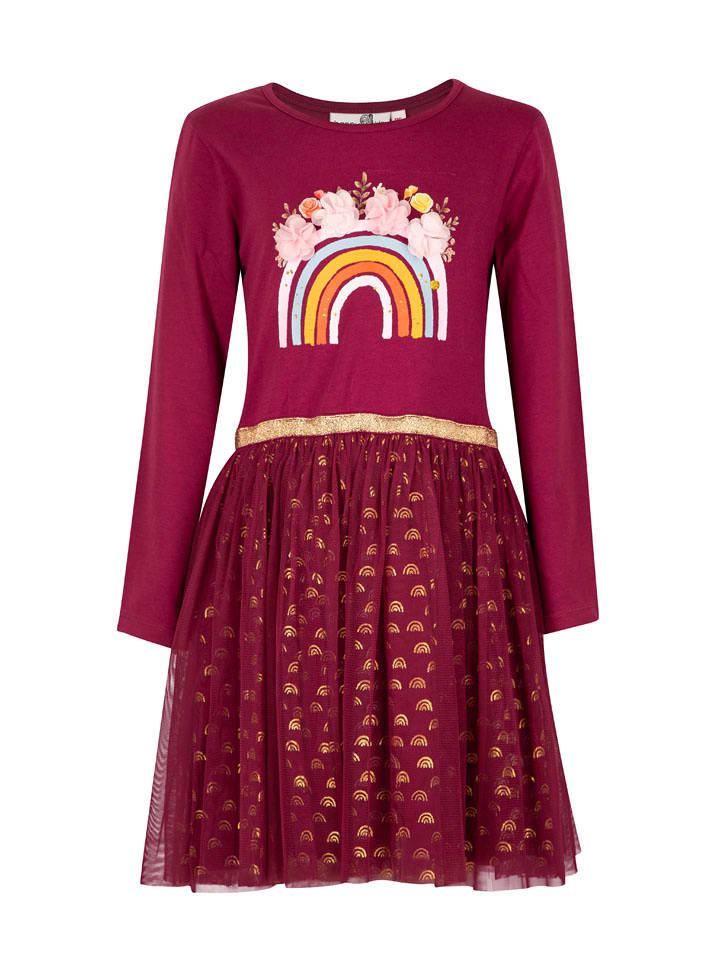 happy girls by Eisend Sukienka w kolorze czerwonym rozmiar: 128