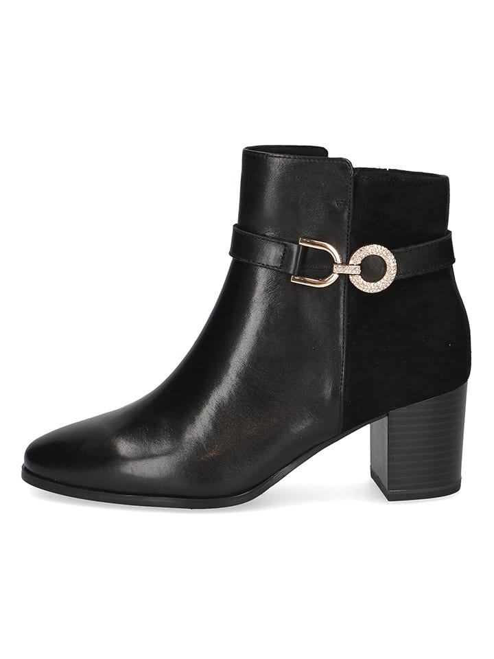 Caprice Skórzane botki w kolorze czarnym rozmiar: 42