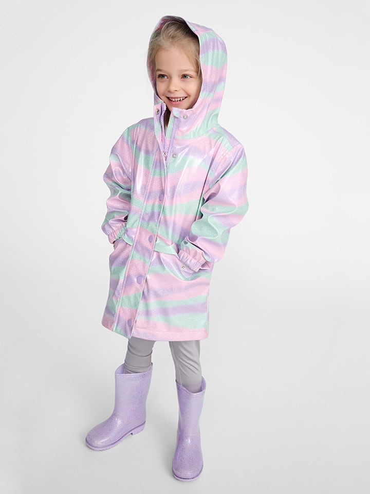 COOL CLUB Płaszcz przeciwdeszczowy w kolorze fioletowo-turkusowym rozmiar: 134