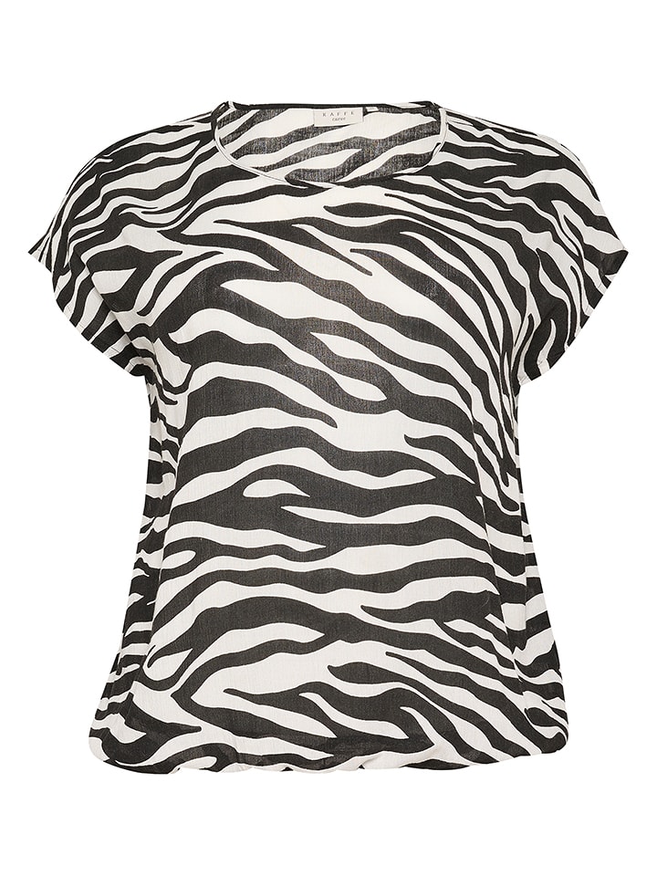 KAFFE curve Bluzka w kolorze czarno-białym rozmiar: 46