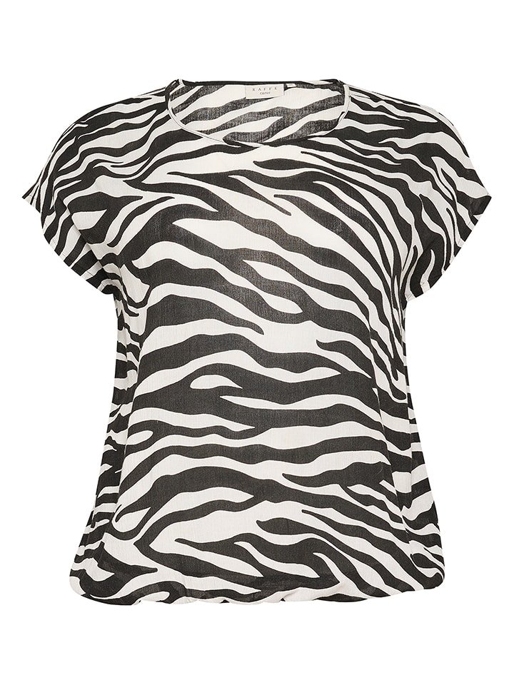 KAFFE curve Bluzka w kolorze czarno-białym rozmiar: 46