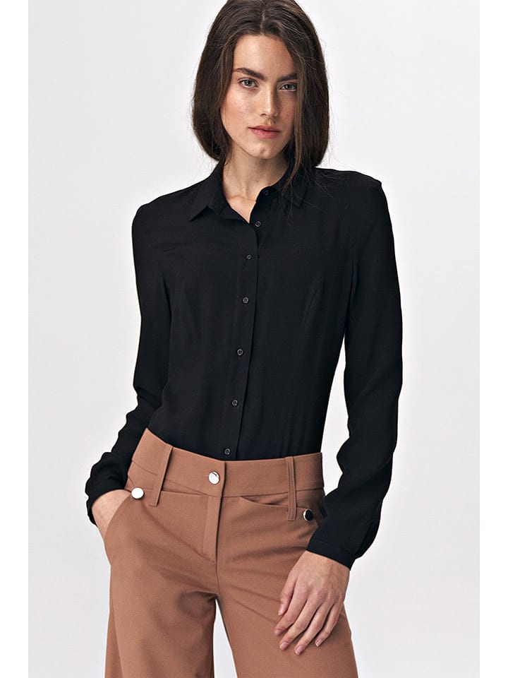 Nife Body-koszula w kolorze czarnym rozmiar: 40