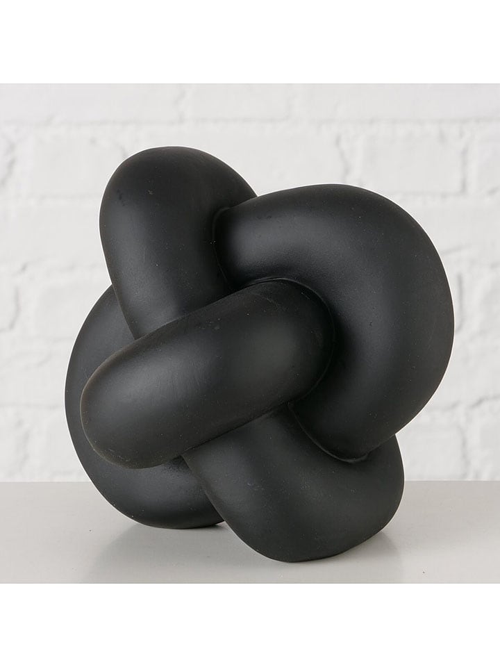 Boltze Figurka dekoracyjna "Knotty" w kolorze czarnym - 14 x 14 cm rozmiar: onesize