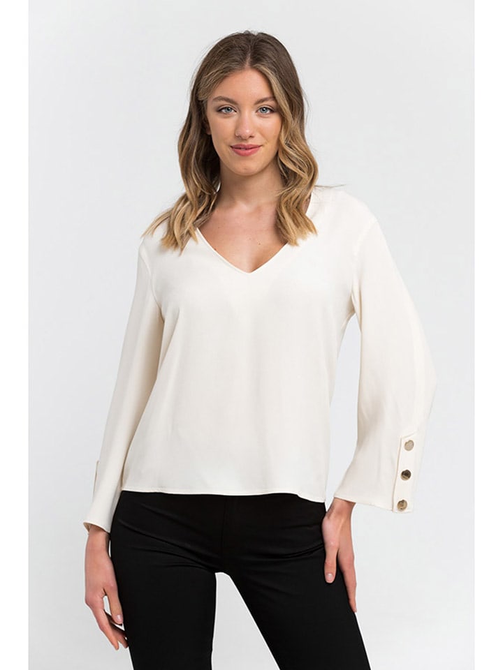 Trussardi Bluzka w kolorze kremowym rozmiar: 38