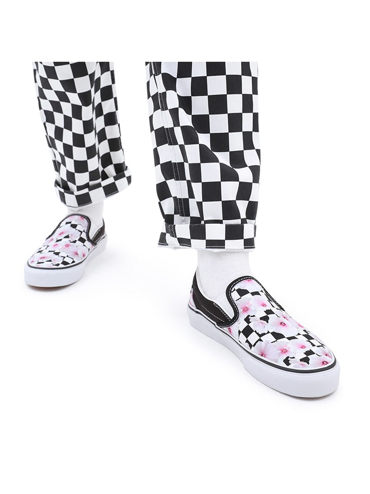 Vans Slippersy "Classic" w kolorze czarno-biało-jasnoróżowym rozmiar: 36