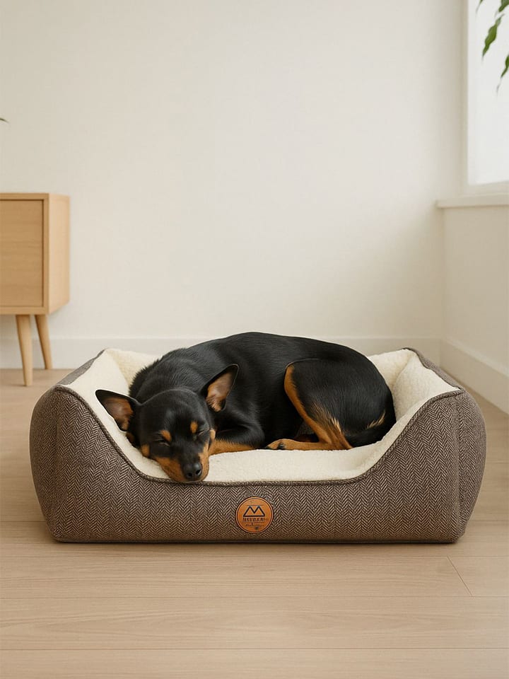 Paws&Whiskers Legowisko "Zeus" w kolorze brązowo-kremowym dla zwierząt rozmiar: 60x40x15 cm