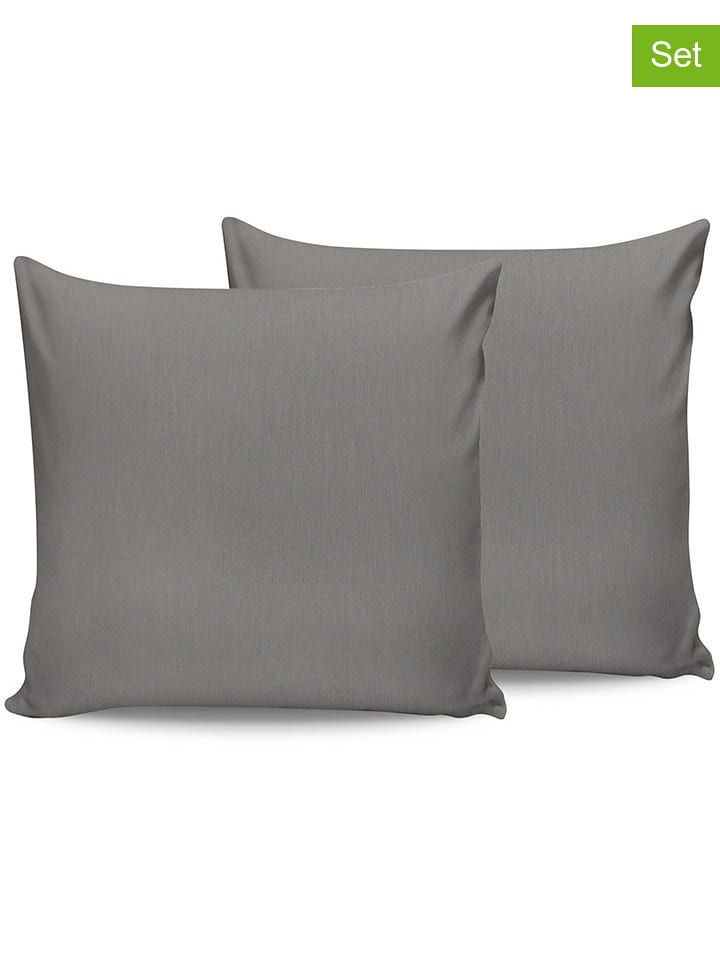 Elizabed Poszewki renforcè (2 szt.) w kolorze szarym na poduszkę rozmiar: 60x60 cm