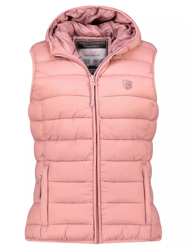 Geographical Norway Kamizelka pikowana "Vatikotal" w kolorze jasnoróżowym rozmiar: S