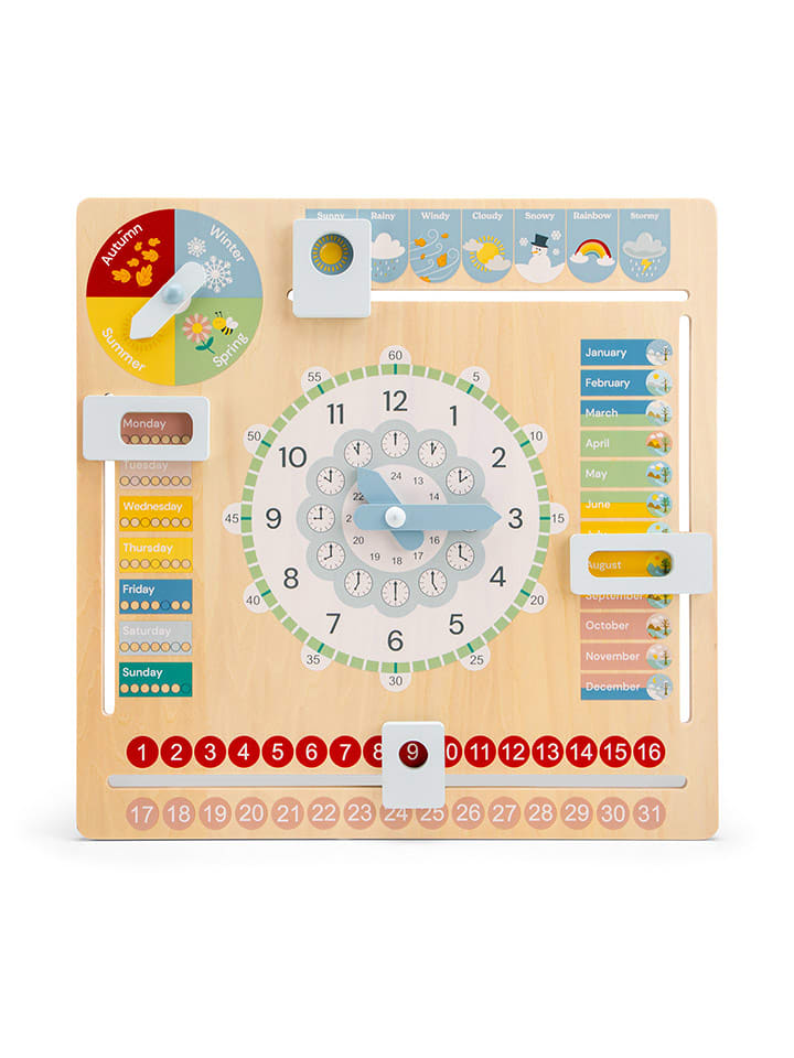 New Classic Toys Zegar z kalendarzem "English" - 3+ rozmiar: onesize