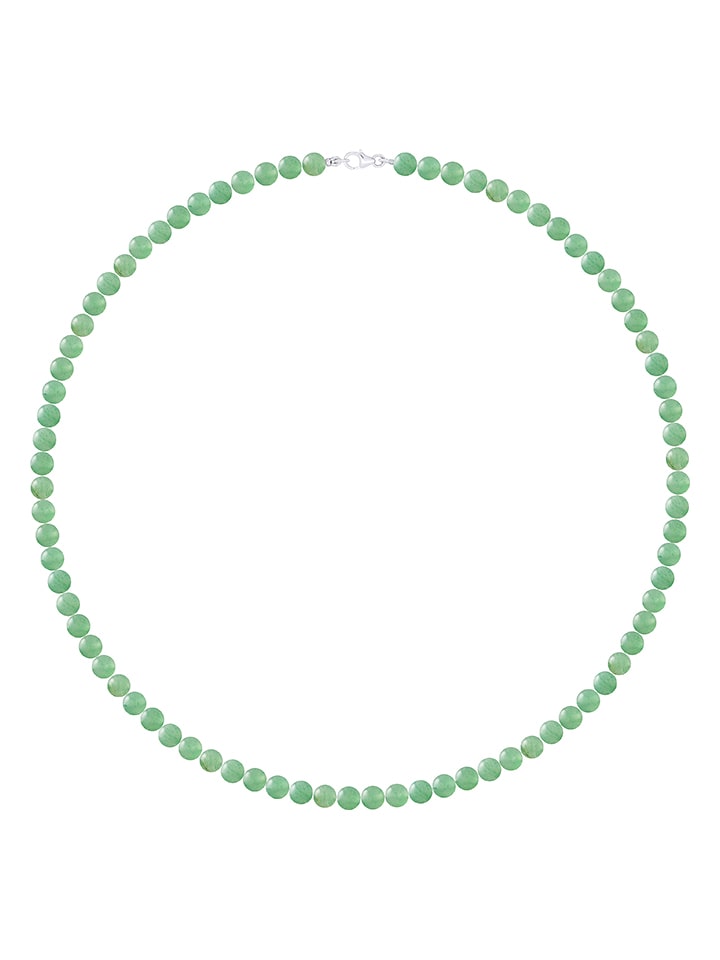 Pearline Srebrny naszyjnik z awenturynem - dł. 50 cm rozmiar: onesize