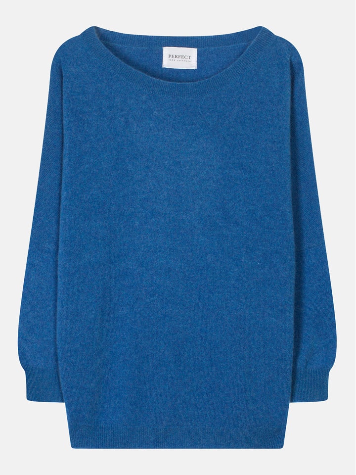 Perfect Cashmere Kaszmirowy sweter "Molly" w kolorze niebieskim rozmiar: M