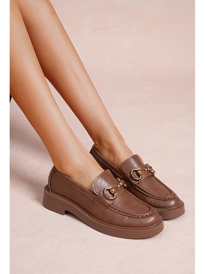 Foreverfolie Mokasyny w kolorze jasnobrązowym rozmiar: 39