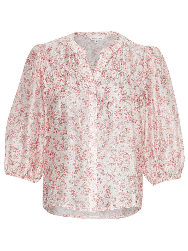 MOSS COPENHAGEN Bluzka "Isadora" w kolorze biało-jasnoróżowym rozmiar: S