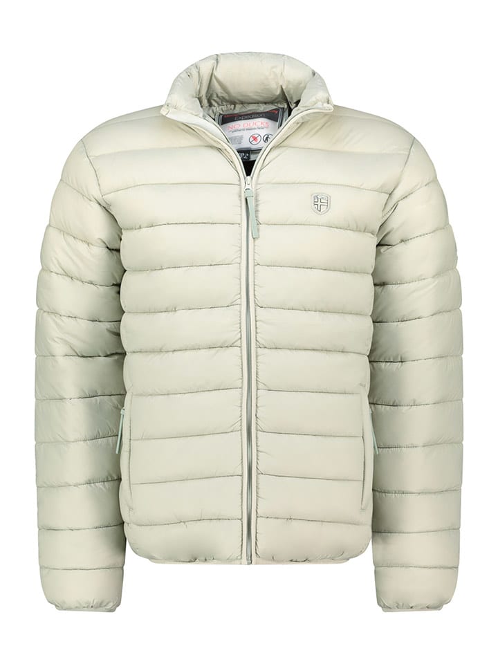 Geographical Norway Kurtka pikowana "Amigotal" w kolorze jasnozielonym rozmiar: XXL