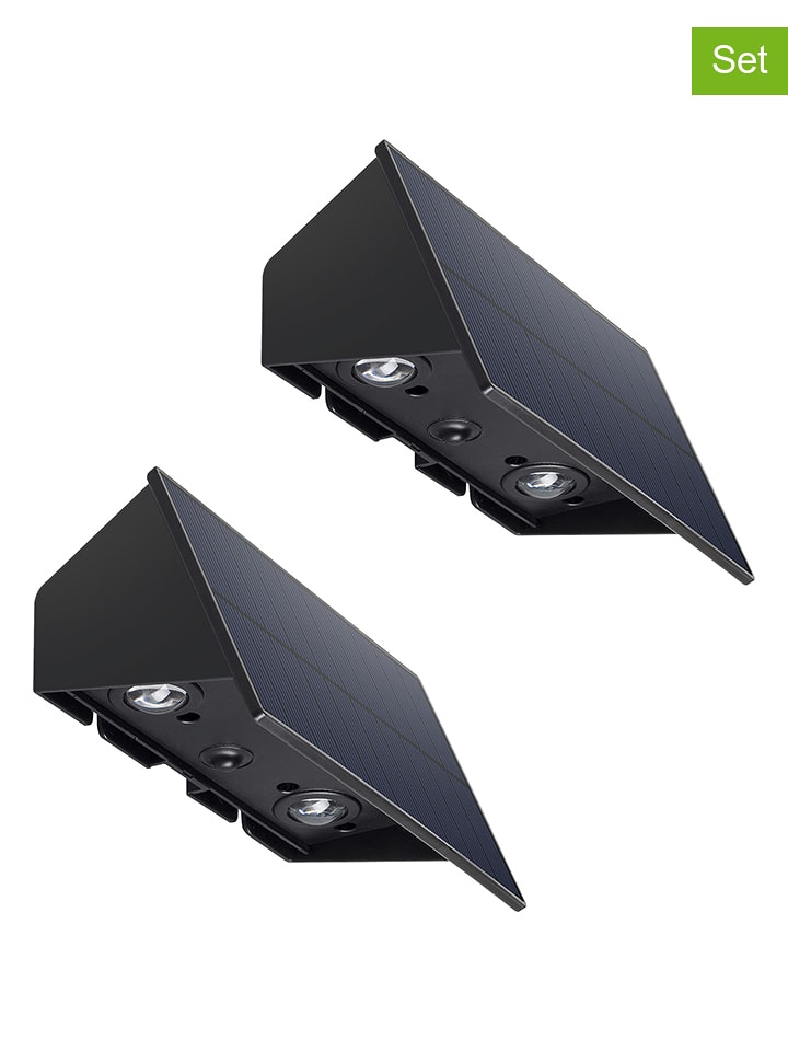 lumisky Lampy zewnętrzne LED (2 szt.) "Blinky" w kolorze czarnym rozmiar: onesize